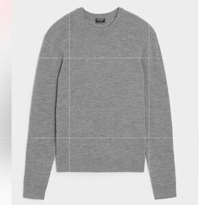 Todd Snyder Waffle Knit Cashmere Sweater in Grey Heather